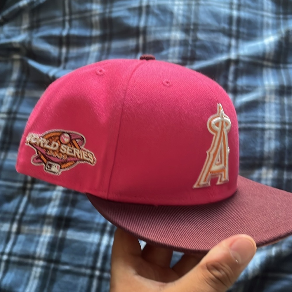 47 Los Angeles Angles Pink Adjustable Cap - Picture 7 of 17